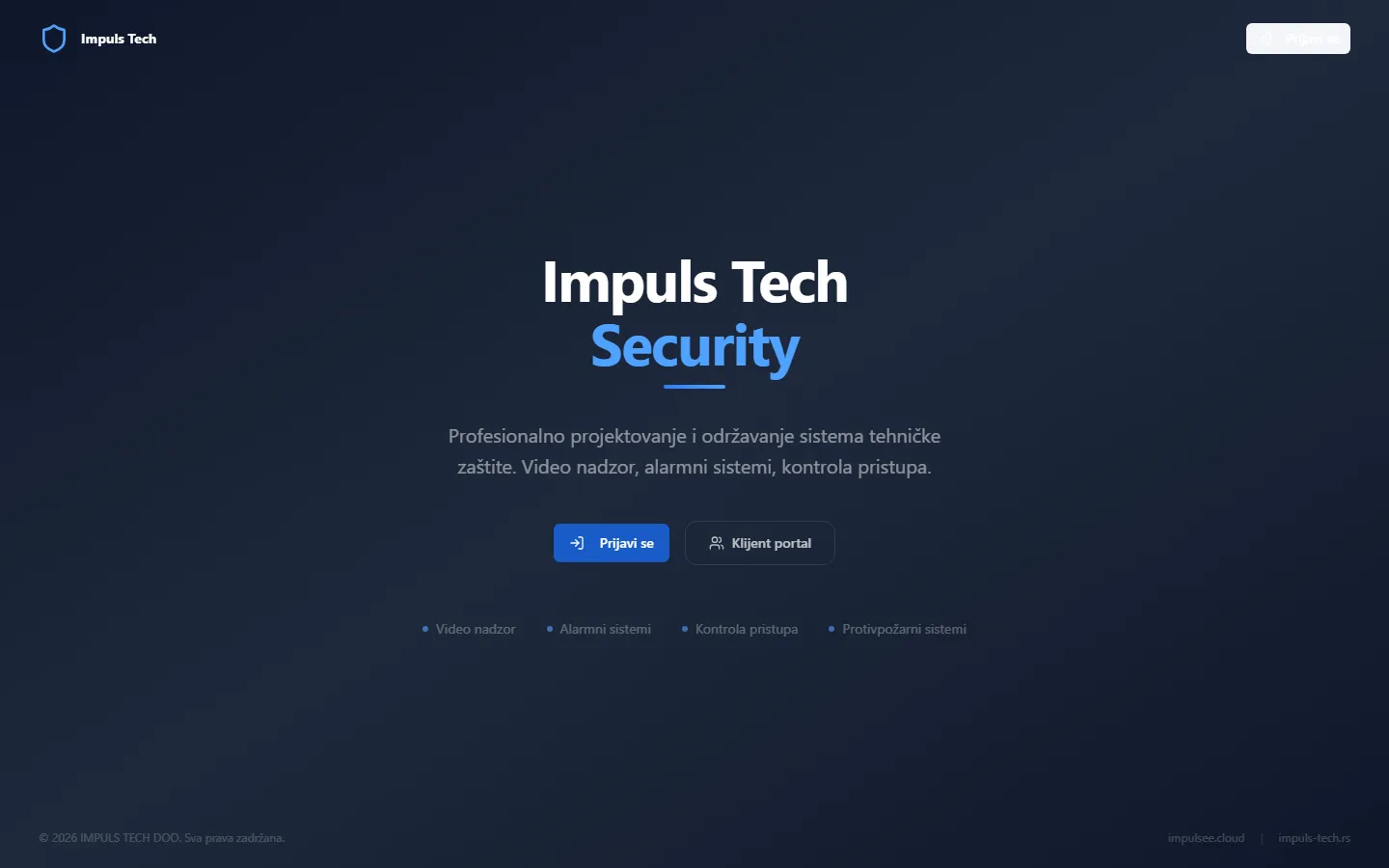 Impulse Security - platforma za projektovanje i održavanje sistema tehničke zaštite